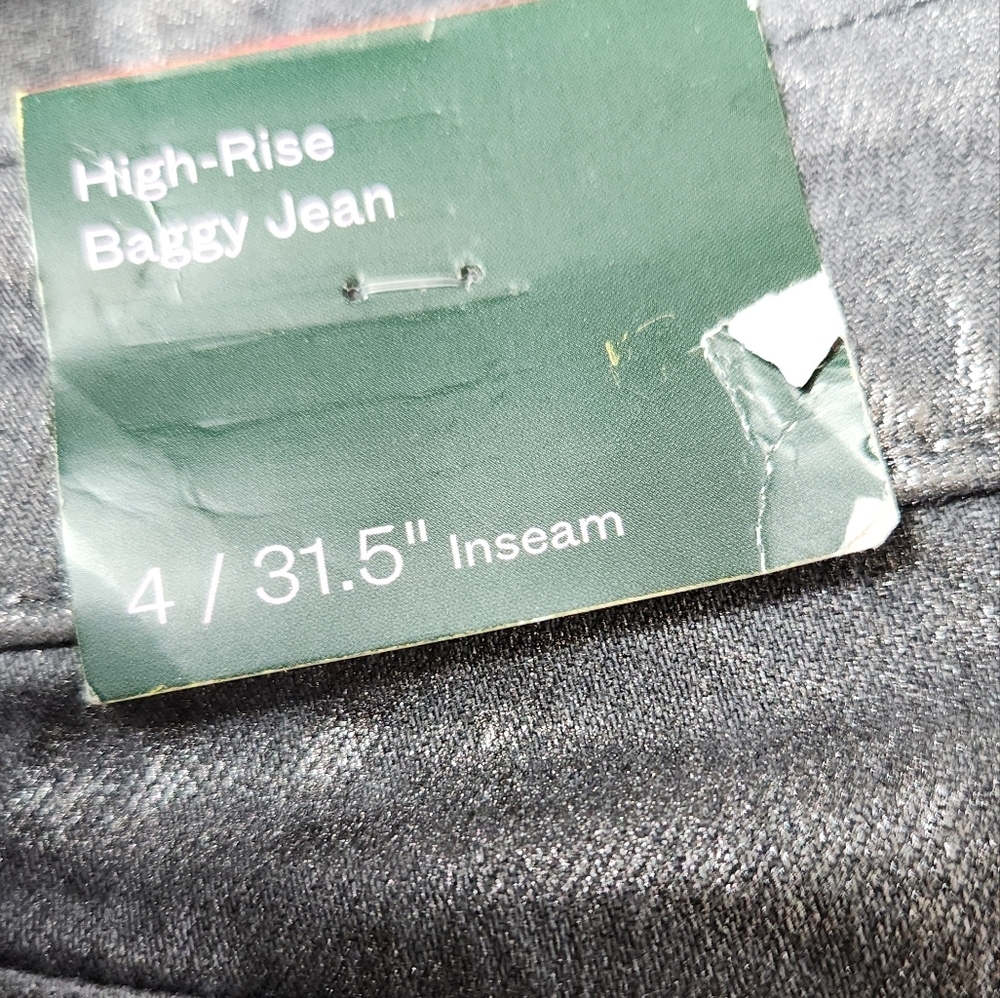 Women's High-Rise Baggy Jeans - Wild Fable Dark Gray 4 - Picture 16 of 16